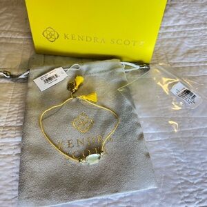 Kendra Scott Everlyne Yellow Cord Friendship bracelet